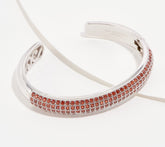 Affinity Gems Semi Precious Garnet Cuff, Sterling Silver